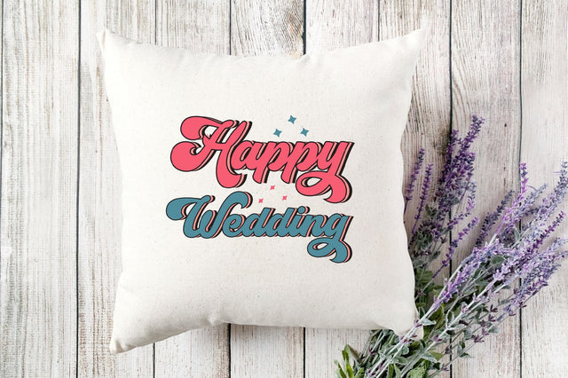 Retro happy wedding SVG SVGista 