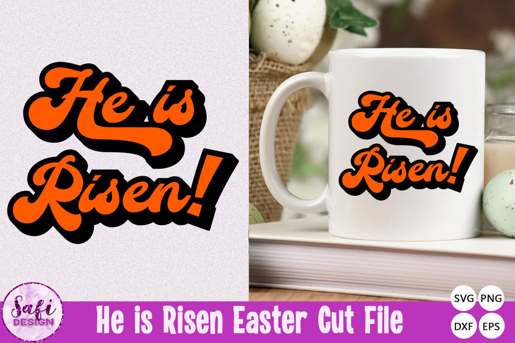 Retro He Is Risen SVG - So Fontsy