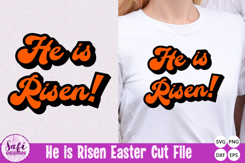 Retro He Is Risen SVG SVG Safi Design 