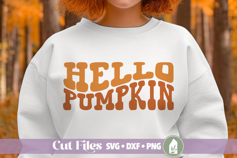 Retro Hello Pumpkin SVG, Fall Shirt SVG SVG LilleJuniper 