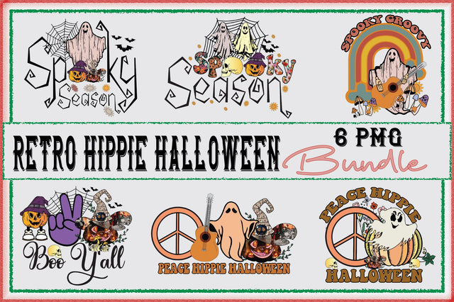 Retro Hippie Halloween Bundle Sublimation Creativeart88 