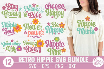Retro hippie svg bundle Retro svg Groovy svg Peace love SVG Bundle SVG Svgcraft 