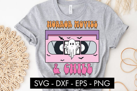 Retro Horror Movies And Chill SVG Cut File PNG Sublimation SVG Freeling Design House 
