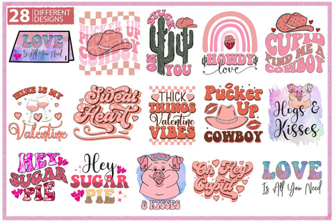 Retro Howday Valentine Sublimation Bundle Sublimation Creativeart88 