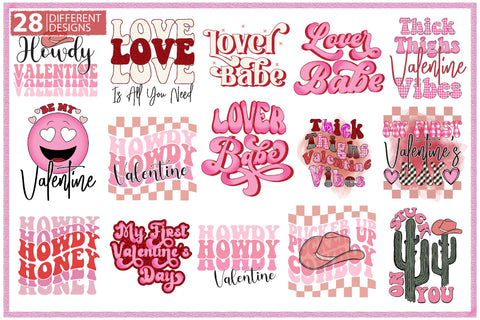 Retro Howday Valentine Sublimation Bundle Sublimation Creativeart88 