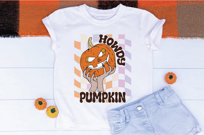 Retro Howdy Pumpkin Sublimation Sublimation Creativeart88 