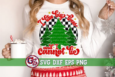 Retro I Like Big Trees And I Cannot Lie SVG DXF EPS PNG SVG Greedy Stitches 