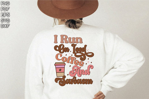 Retro I Run On Iced Coffee And Sarcasm Svg Vol-1 SVG Creativeart88 