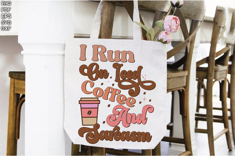 Retro I Run On Iced Coffee And Sarcasm Svg Vol-1 SVG Creativeart88 