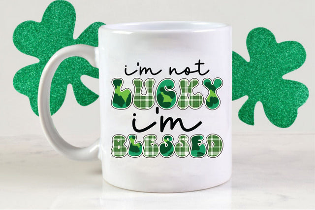 Retro I'm not lucky i'm blessed Sublimation Sublimation SVGista 