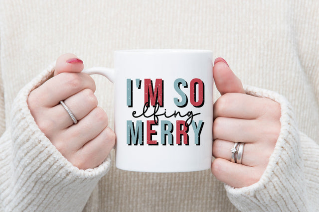 Retro i'm so elfing merry SVG SVGista 