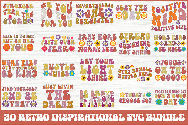 Retro Inspirational SVG Bundle SVG Rupkotha 