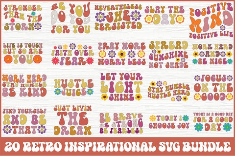 Retro Inspirational SVG Bundle SVG Rupkotha 