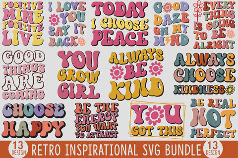 Retro Inspirational Svg Bundle SVG SVGista 