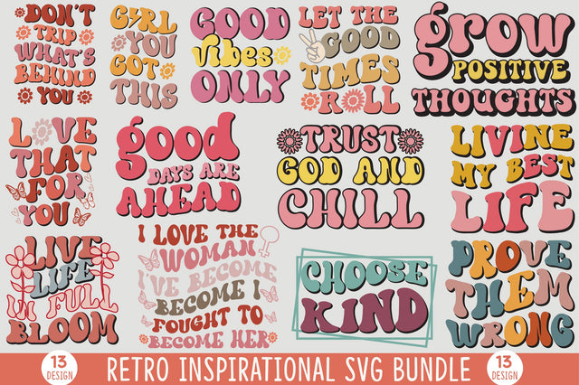 Retro Inspirational Svg Bundle SVG SVGista 