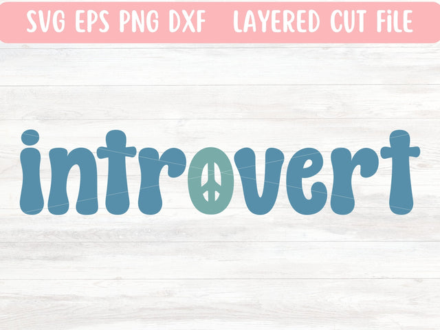 Retro Introvert SVG Cut File for Cricut or Silhouette, Sublimation PNG, Hippie Shirt SVG Digital Download Commercial Use SVG Apple Grove Designs 