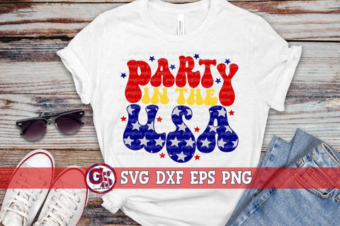 Retro July 4th Bundle SVG DXF EPS PNG SVG Greedy Stitches 