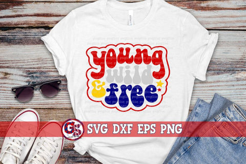 Retro July 4th Bundle SVG DXF EPS PNG SVG Greedy Stitches 