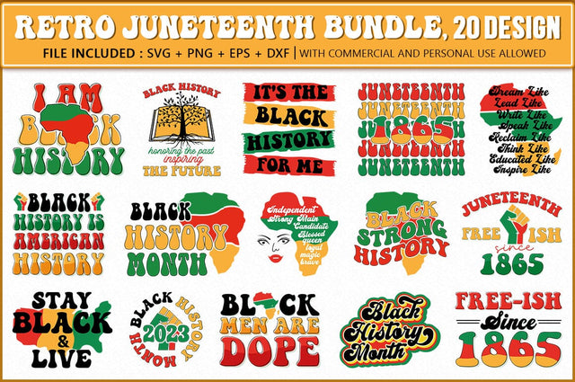 Retro Juneteenth SVG Bundle, Black history month SVG Bundle SVG Shetara Begum 