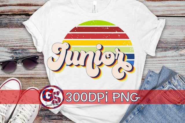 Retro Junior PNG for Sublimation Sublimation Greedy Stitches 