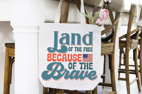 Retro Land Of The Free Because Of The Brave Sublimation Creativeart88 