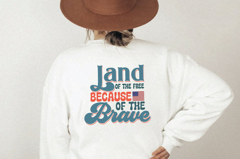 Retro Land Of The Free Because Of The Brave Sublimation Creativeart88 