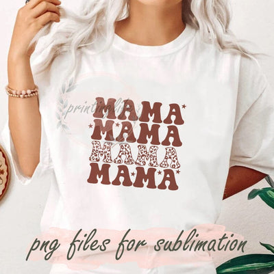 Retro Leopard Mama Mama Mama Png, Mom Life Png, Mom Design, Sublimation Designs, Mothers Day Png, Png For Shirt Digital Download Sublimation PrintingLife 