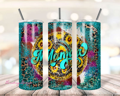 Retro Leopard MAMA tumbler png wrap set, Sublimation Digital Download 20oz tumbler Sublimation TrendingDesign 