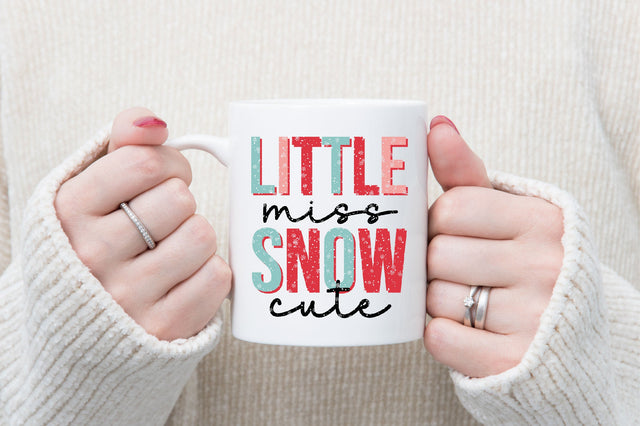 Retro little miss snow cute Design SVG SVGista 