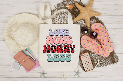 Retro Love more Worry less Sublimation SVGista 