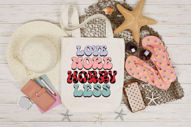 Retro Love more Worry less Sublimation SVGista 