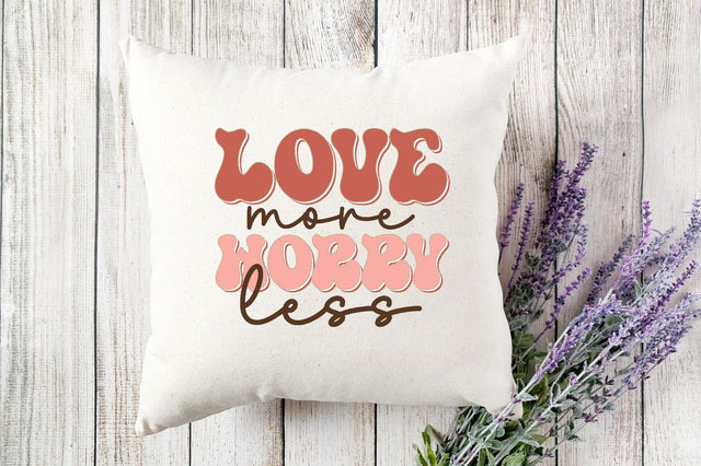 Retro love more worry less SVG SVG SVGista 