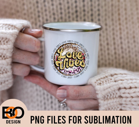 Retro Love Vibes Png, Sublimation Designs Downloads, Valentine's Png, Png Files For Sublimation Or Print, Digital Download, Cheetah Png Sublimation BOO-design 