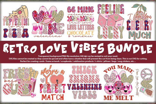 Retro Love Vibes Sublimation Bundle Sublimation Jagonath Roy 