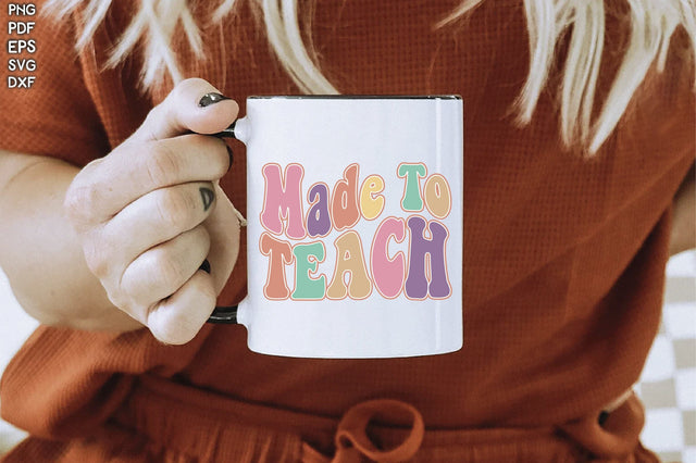 Retro Made To Teach Sublimation Creativeart88 