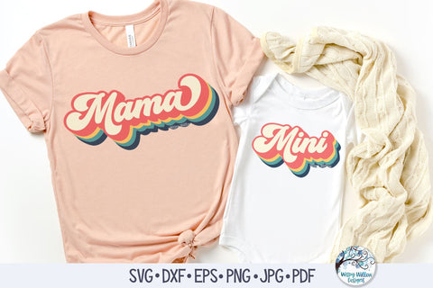 Retro Mama and Mini SVG SVG Wispy Willow Designs 