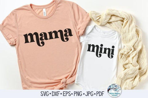 Retro Mama and Mini SVG SVG Wispy Willow Designs 