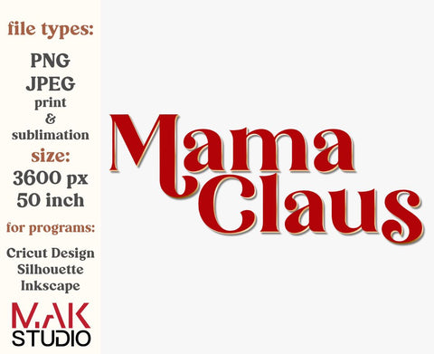 Retro mama claus png, Mama claus png, Mama claus sublimation, Christmas png, Christmas clipart Sublimation MAKStudion 