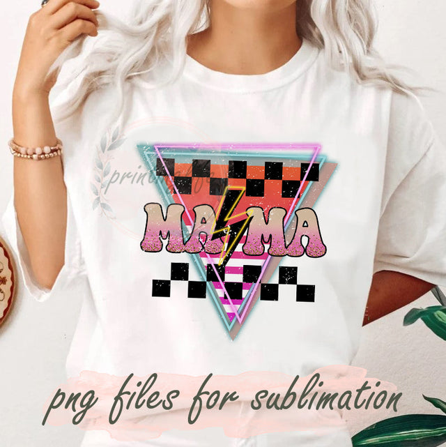 Retro Mama Lightning Design Png, Retro Mama Neon Png, Retro Mama Sublimation, Neon Lightning Png, Mama Glitter Png, Mama Sublimation Design, Digital Download Sublimation PrintingLife 