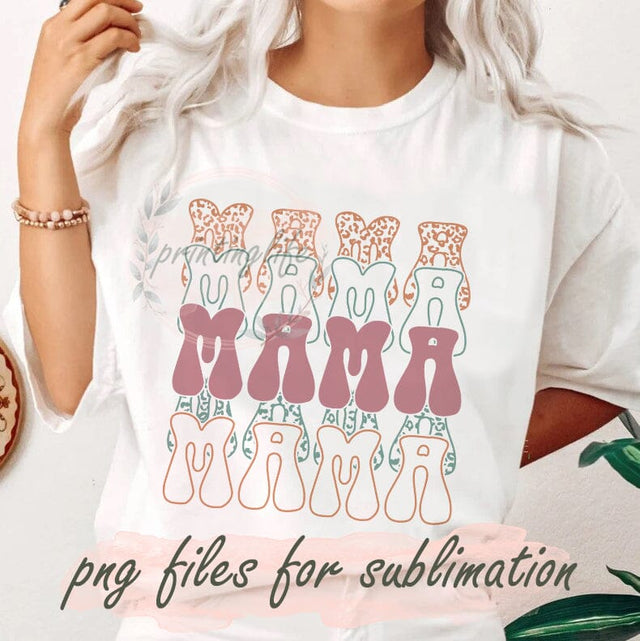 Retro Mama Png Bundle, Retro Mom Png, Mom Life Png, Mom Shirt Designs, Mom Png, Leopard Mama, Mother's Day Png, Gift for Mom Png Sublimation PrintingLife 