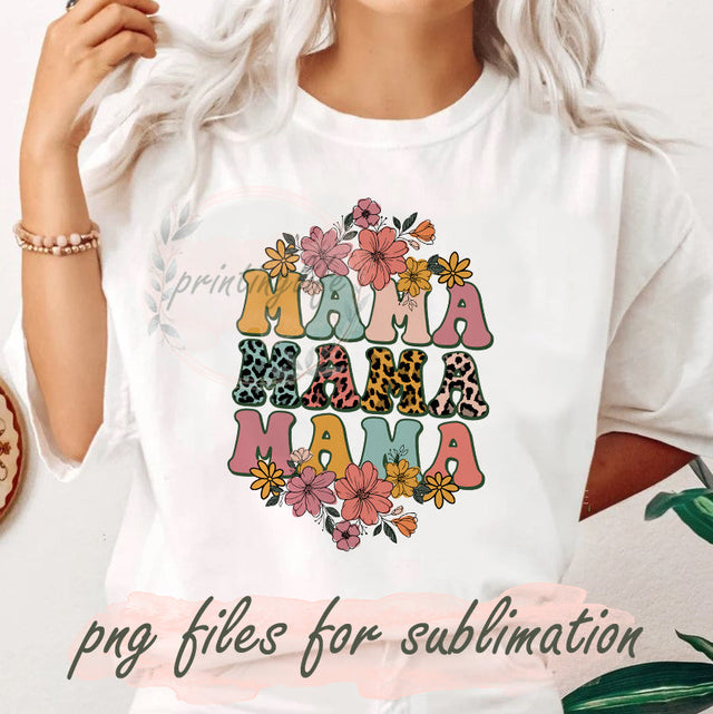 Retro Mama Png, Floral Mama Sublimation Png, Mama Leopard Png, Summer Mama Png, Retro Mama Sublimation Design, Instant Download Sublimation PrintingLife 