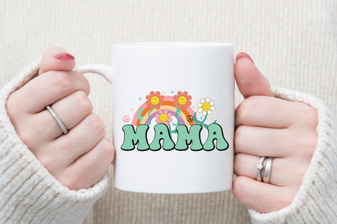 Retro Mama Rainbow PNG Sublimation SVG designartist 