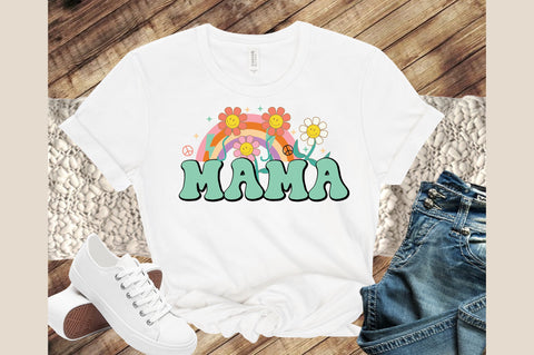 Retro Mama Rainbow PNG Sublimation SVG designartist 