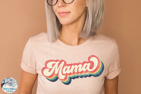 Retro Mama Sublimation PNG Sublimation Wispy Willow Designs 