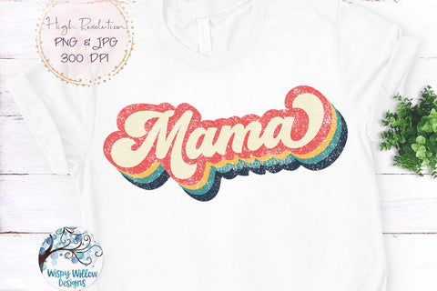 Retro Mama Sublimation PNG Sublimation Wispy Willow Designs 