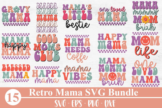 Retro Mama SVG Bundle, Retro Mom SVG, Mom Life Svg, Mom Shirt Designs, Mom Svg, Leopard Mama, Mother's Day Svg, Gift for Mom Svg Png SVG Svgcraft 