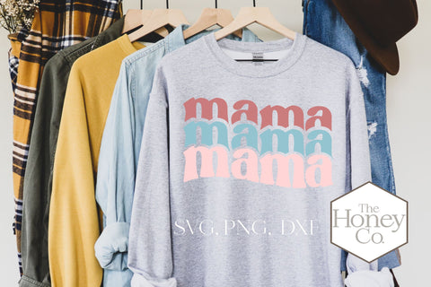 Retro Mama SVG PNG DXF Hand Lettered Cut File Bundle SVG The Honey Company 