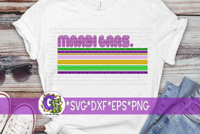 Retro Mardi Gras SVG DXF EPS PNG SVG Greedy Stitches 