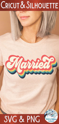 Retro Married SVG SVG Wispy Willow Designs 