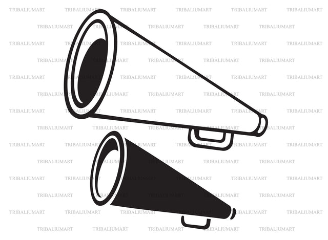 Retro megaphone SVG TribaliumArtSF 
